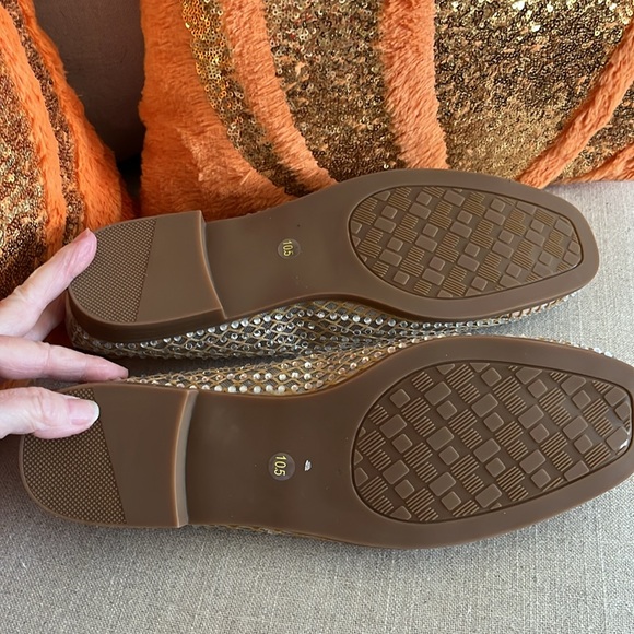 New!!! Rhinestone ballet flats size 10.5 nwbox - Picture 7 of 8